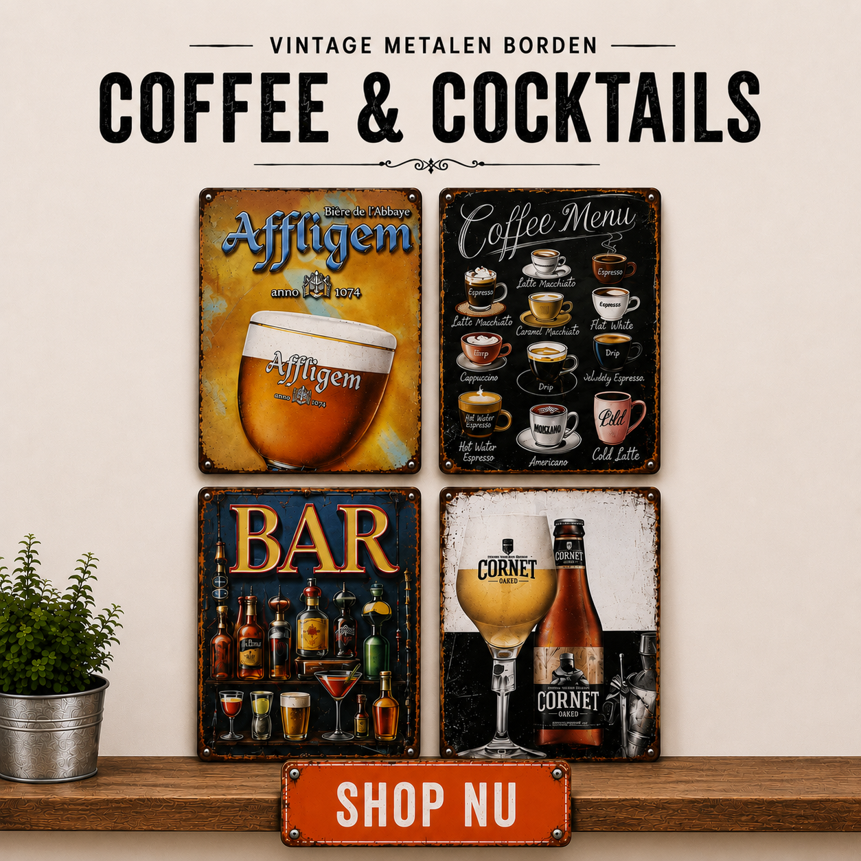 Coffee & Cocktails wandborden