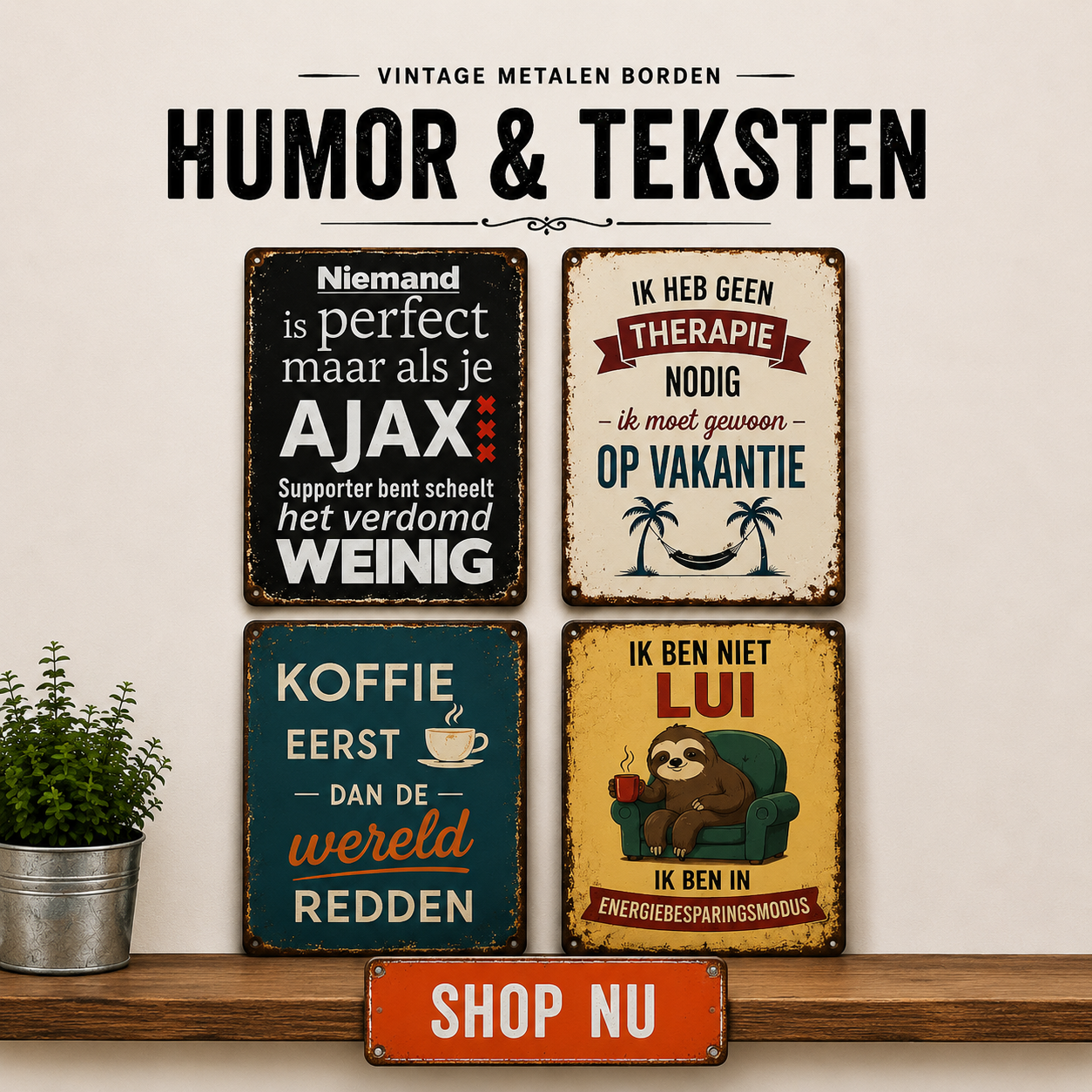 Humor & Teksten wandborden